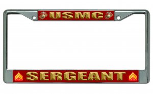USMC Sergeant Photo License Plate Frame