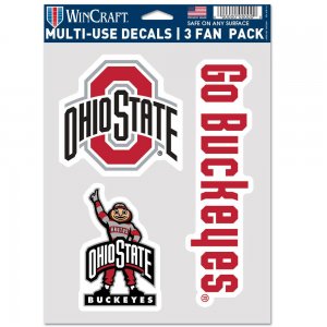 Ohio State Buckeyes 3 Fan Pack Decals