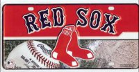 Boston Red Sox Metal License Plate