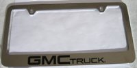 GMC Truck Solid Brass License Plate Frame