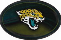 Jacksonville Jaguars Chrome Die Cut Oval Decal