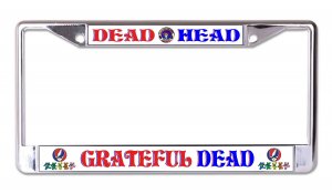 Grateful Dead Dead Head #2 Chrome License Plate Frame