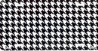 Houndstooth - White and Black License Plate