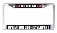 Operation Gothic Serpent Veteran Chrome License Plate Frame