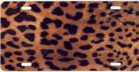 Leopard Fur Airbrush License Plate