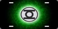 Green Lantern Logo Photo License Plate
