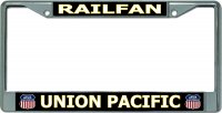 Union Pacific Railfan Chrome License Plate Frame