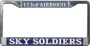 173rd Airborne Sky Soldiers License Plate Frame