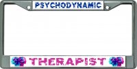 Psychodynamic Therapist Chrome License Plate Frame