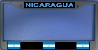 Nicaragua Flag Photo License Plate Frame
