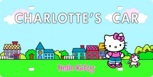 Hello Kitty Neighborhood Photo License Plate