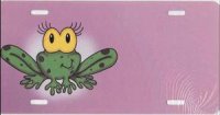 Cartoon Frog Airbrush License Plate