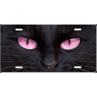 Cat Eyes Pink Airbrush License Plate
