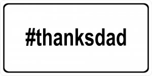 #thanksdad Photo License Plate
