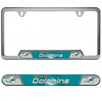 Miami Dolphins Premium Stainless License Plate Frame