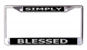 Simply Blessed #2 Chrome License Plate Frame