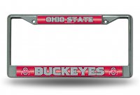 Ohio State Buckeyes Glitter Chrome License Plate Frame