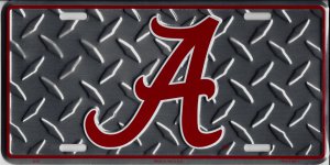 Alabama Crimson Tide Diamond License Plate