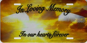 In Loving Memory Memorial License Plate