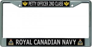 Royal Canadian Navy Petty Officer 2nd Class Chrome Frame