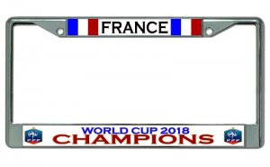 France World Cup Champions 2018 Chrome License Plate Frame