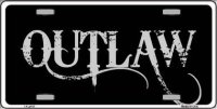 Outlaw Metal License Plate