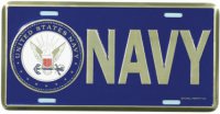 U.S. Navy w/ Insignia License Plate