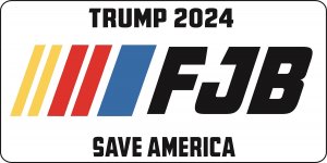 Trump 2024 FJB Save America Photo License Plate