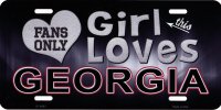 This Girl Loves Georgia Metal License Plate