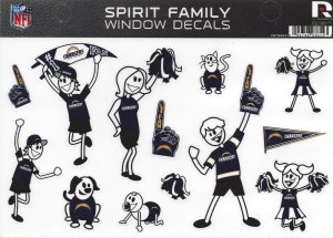 San Diego Chargers Family Spirit Decal Set