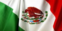 Mexican Flag Waving Photo License Plate