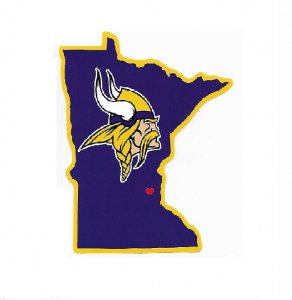 Minnesota Vikings Home State Vinyl Sticker