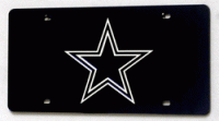 Dallas Cowboys Navy Laser License Plate
