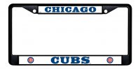Chicago Cubs Black License Plate Frame