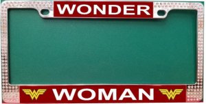 Wonder Woman Chrome Frame With Double Row White Crystals