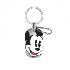 Mickey Mouse Classic Expression Dog Tag Keychain