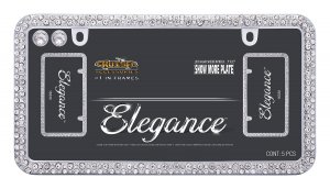 Elegance Diamond Bling Chrome License Plate Frame