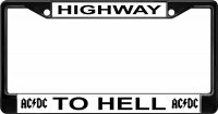 AC/DC Highway To Hell Black License Plate Frame