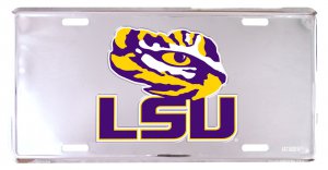 LSU Tigers Anodized Metal License Plate