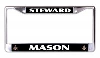 Steward Mason Chrome License Plate Frame