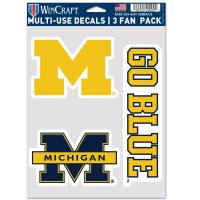 Michigan Wolverines 3 Fan Pack Decals