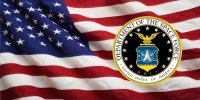 Space Force Logo Wavy Flag Photo License Plate