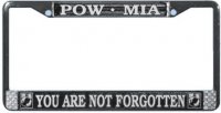POW / MIA Chrome License Plate Frame