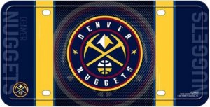 Denver Nuggets Metal License Plate