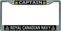Royal Canadian Navy Captain Chrome License Plate Frame