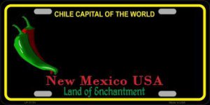 New Mexico Blank Black State Metal License Plate