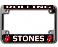 Rolling Stones Chrome Motorcycle License Plate Frame