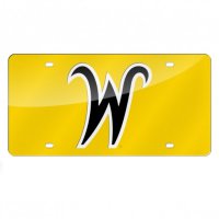 Wichita State Shockers Yellow Laser License Plate
