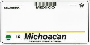 Michoacan Mexico Look A Like Metal License Plate