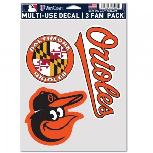 Baltimore Orioles 3 Fan Pack Decals